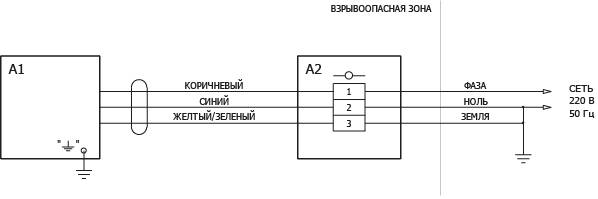 Схема подключения Обогревателя ОУр-1М Схема подключения Обогревателя ОУр-1М