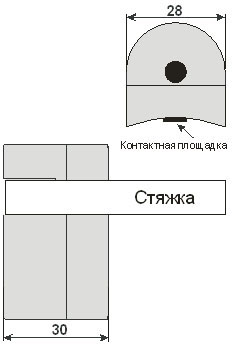 Габаритные и установочные размеры Термопреобразователя ТСМ-207
