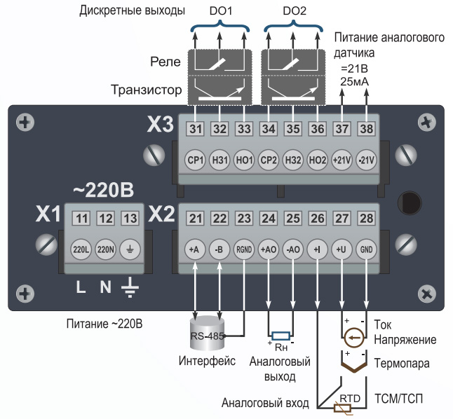 Подключение регулятора МИК-111