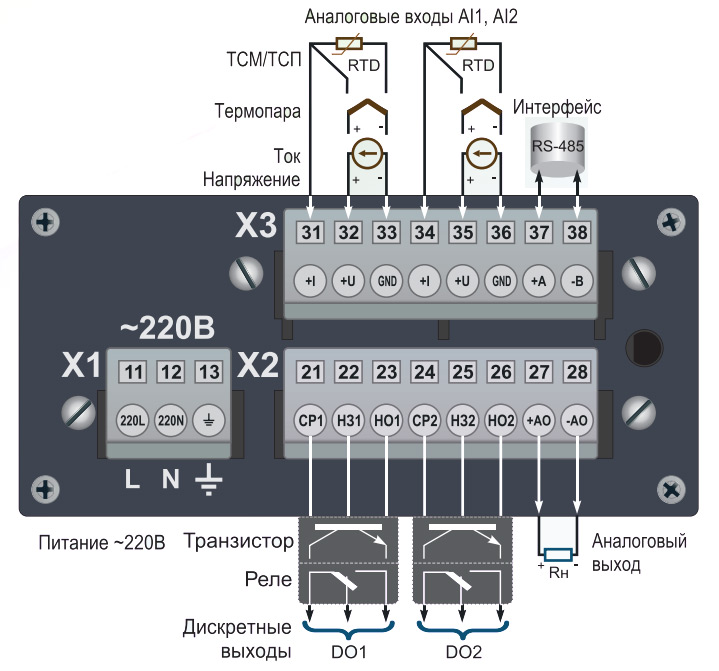 Подключение регулятора МИК-112